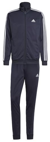 adidas Basic 3-stripes Tricot Track Suit Tuta Sportiva, Legend Ink/White, XXL Tall 3 inch (Plus Size) Uomo