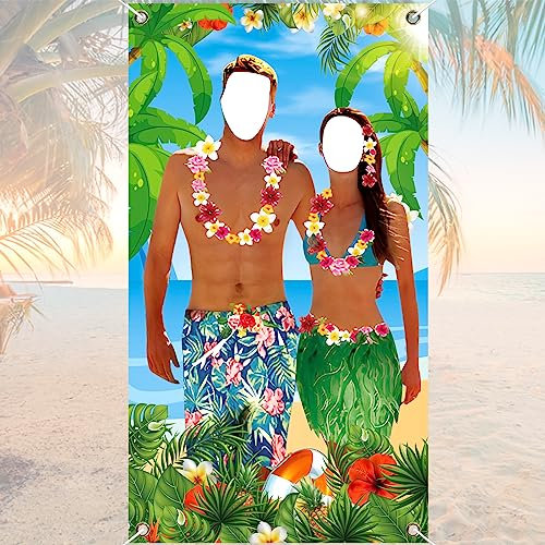 Sfondo Fotografico Banner Decorazioni Festa Photo Booth 180 x 100 cm Cornici per Foto per Feste Hawaiane Estate Festa Photo Booth Prop Accessori per Estate Spiaggia Piscina Feste