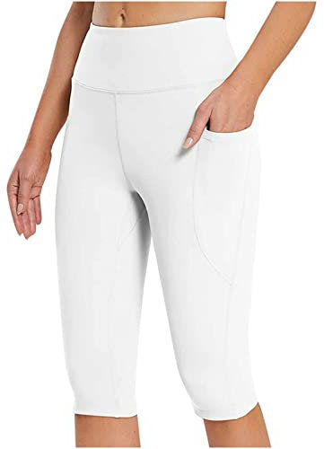 Damen Yoga Leggings High Waist Sport Leggings Damen Yoga Hose Tights Blickdicht für Sport Radlerhose Damen Sport Strumpfhosen Leggins hüfthoch Lang Hippie Hose Haremshose