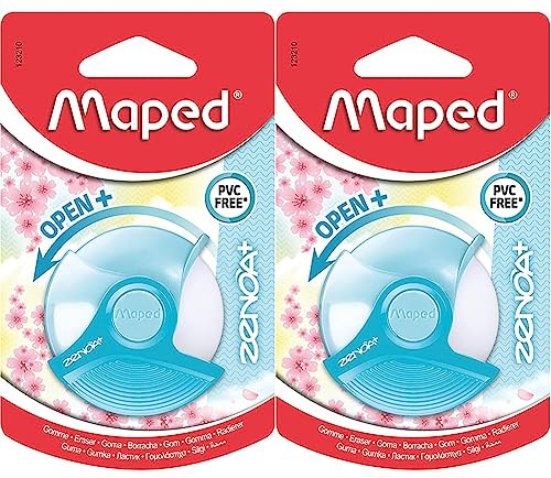Maped 123210 Zenoa Plus Radiergummi - Farblich sortiert (Packung mit 2)