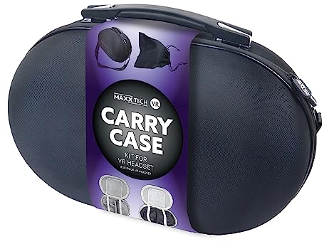 Maxx Tech VR Carry Case – Universal VR Carry case for VR Headset, VR Controllers and VR Accessories, Compatible with PSVR2, Meta Quest 2 & 3, HTC Vive Pro 2, Meta Quest Pro, Pico 4 and Many More