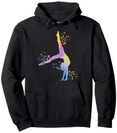 Turnerin mit Boden Mädchen Kinder Rhythmische Gymnastik Pullover Hoodie