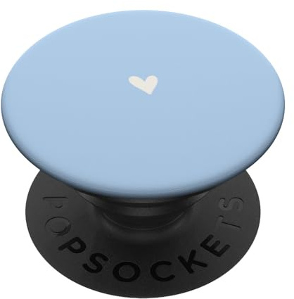 Baby Blue Chic Heart Minimalist Love PopSockets Adhesive PopGrip