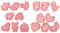 Lot de 16 emporte-pièces avec motif animal de la ferme mignon - Moule à biscuits en plastique - Pour la pâtisserie - En plastique