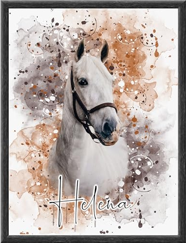 SOMEDA® Dein Haustier als Portrait/Hund, Katze, Pferd, etc./ als Poster, Leinwand oder gerahmtes Bild/einzigartiges personalisiertes Geschenk (Leinwand, 40x60 cm)