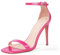 Zhabtuc Décolleté con tacco alto da donna, punta aperta quadrata, cinturino alla caviglia, tacco alto da 11 cm, scarpe eleganti e comode, rosa, 39 EU