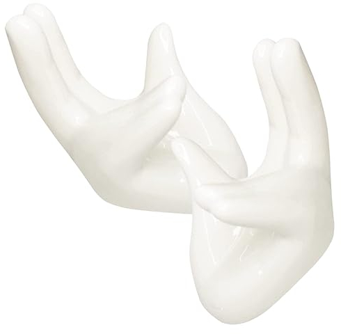 MAGICLULU 2pezzi Portauovo Ceramica Forma di Mano Porta Uova Decorativo per Colazione E Pasqua Supporto Stabile per Uova Ceramica Accessorio da Cucina Pratico E Riutilizzabile