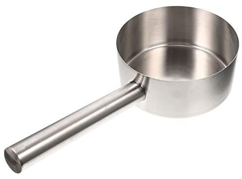 LIFKOME cucharón de sopa de agua cuchara de champú nessie achicador de agua pala de riego de jardín cucharón de mango largo pala de agua larga familiar Acero inoxidable regadera balde