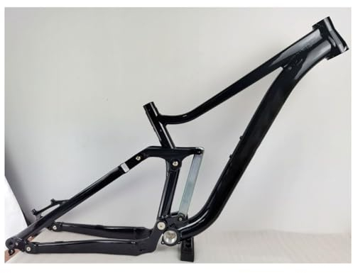 QHIYRZE Trail Mountainbike Rahmen 27,5er/29er DH/XC/AM MTB Aufhängungsrahmen Boost Steckachse 12x148mm Scheibenbremsrahmen 16''/18'' Downhill Rahmen (Color : Black, Size : 16'')