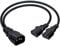 HuaLiSiJi C14 to Dual C13 Power Cord 10A 250V IEC C14 to 2 x IEC C13 Splitter Power Extension Cable for Computer, TV, PC, Monitor (0.5m)
