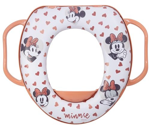 Stor 10771 Disney Minnie Toilet Reducer, Plastic, with Two Support Handles, Padded and Reusable Seat, 0