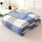 DOTBUY-SHOP Bettüberwurf Steppdecke, Karo Tagesdecke Zweiseitig Leichte Tagesdecken mit Präge Wohndecke aus Gesteppt Bettdecke Bettbezug für Einzelbett Doppelbett (Blau,200x230cm)