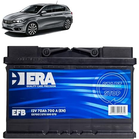 Batteria 70Ah EFB per Fiat Tipo 1.0 1.4 benzina 1.6 Mjt gasolio 2016+