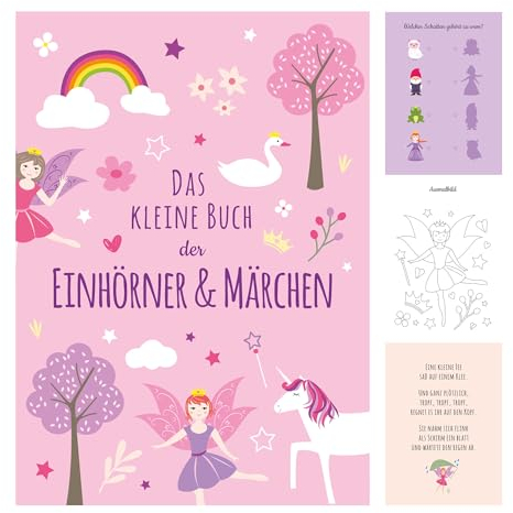 10x Einhorn / Märchen Mitmachbücher für Kinder – Bastelbücher als Mitgebsel Kindergeburtstag – Geschenkidee für Mädchen – Einhorn Geburtstagsmitbringsel – Kindergeburtstag Geschenk Bastelbuch