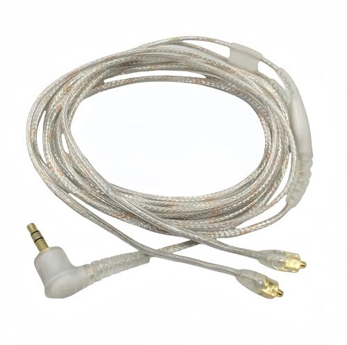 Replacement EAC64CL 64 -Inch Detachable Earphone Cable for Shure SE215, SE315, SE425 SE535 and SE846 Earphones (Clear)