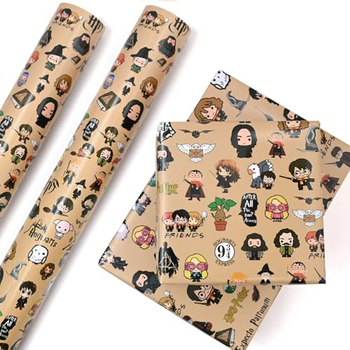 Wrapping Paper Rolls, 5 PCS 43cm x 1M Gift Wrapping Paper, Birthday Wrapping Paper Roll for Birthday Party Festive Decorations