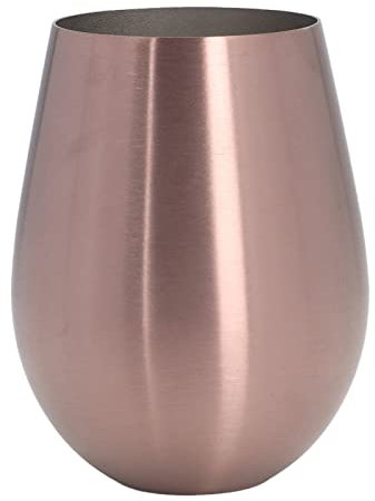 Aladeno Bicchieri da vino riutilizzabili in acciaio inossidabile con boccale da birra da 500 ml, bicchieri da vino senza stelo antiruggine, sfusi, bellissimi bicchieri da vino