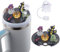 Name Plate for Stanley Cup Lid Accessories, Luminous Halloween Ghost Charms with Silicone Straw Cover Cap for Stanley Tumblers 40oz, DIY Lids Tag Tumbler Lid Topper Replacement for Bottle