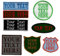 Personalised Embroidered Name Patches Badges Iron ON SEW Rolled Edge Embroidery