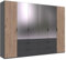 Lomadox Kleiderschrank 300 cm breit Garderobenschrank Schlafzimmerschrank Wardrobe Spiegeltüren Spiegel modern in Eiche mit grau