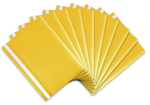 Hamelin A4 Yellow Polypropylene Project Folders, Pack of 25 - Durable, Lightweight, and Vibrant