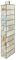Minnhua Hängeregal Stoff mit 10 Fächer, Zusammenklappbar Hängeaufbewahrun, Kleiderschrank Organizer, Ordnungssystem Kleiderschrank für Kleiderschränke in unterschiedlichen Höhen (Beige)