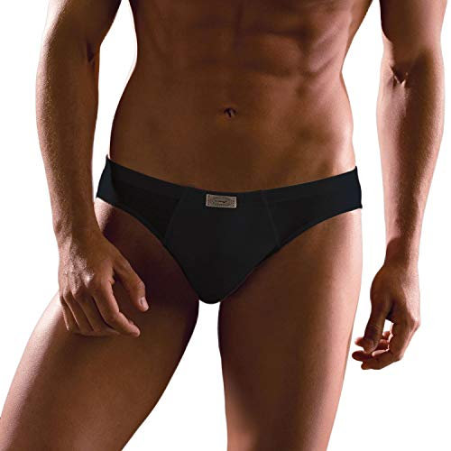 CAGI 3 Slip Mini Uomo 1244 in Puro Cotone (6, Nero)