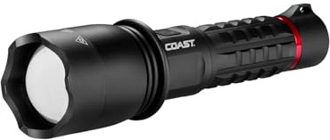 Coast XP20R 4000 Lumen USB-C Wiederaufladbare LED-Taschenlampe mit Schiebefokus und Pure Beam Fokussieroptik, 5 Lichtmodi