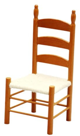 VICASKY Miniatursitzmöbel Für Vintage-Stil Holzstuhl Für Spielzimmer Hochwertige Miniaturmöbel Für Kreative Dekoration Für -projekte