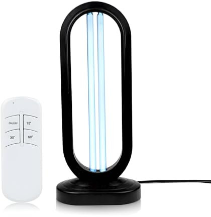 Avuso LumiNex - Effektive Beseitigung von Milben, Viren, Schimmel und Bakterien UVC Desinfektionslampe mit Fernbedienung – 38W UV Sterilisationslampe, tragbar, energiesparend