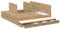 vidaXL Stauraum Bettgestell Artisan Eiche 180X200 cm Massives Holz Mit reichlich Schubladen Modernes Design Einfache Montage