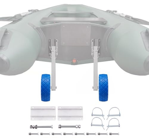 OUBUBY Schlauchbooträder Slipräder Schlauchbooträder Max. Traglast 150 kg Transporträder Edelstahl Schlauchboot Bootstrailer Anhänger Sliprollen für Schlauchboot, Slipräder, Schlauchbooträder