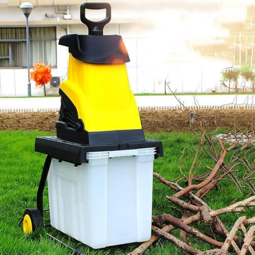 JMOUZHG Garden Wood Chipper Shredder,2400W Electric Crushing Mulcher, Overload Protection, 30M Power Line, for Lawn and Garden Use