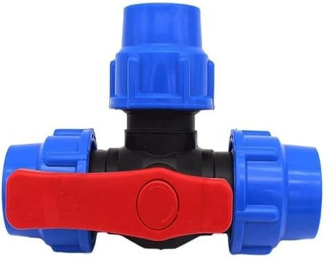 MPMPM PE-Rohr 3-Wege-Kugelhahn Kunststoffventil Kugelhahn, for Garten Haushalt Industrielle Wasserversorgung Werkzeuge(50mm)