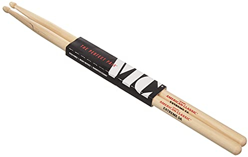 Vic FIrth - Baquetas de la serie American Classic® Extreme X5A - Madera de nogal American - Punta de Madera