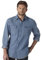 Wrangler Men's Cowboy Cut Western Long Sleeve Snap Work Shirt Washed Finish Shirt, Stonewashed, L
