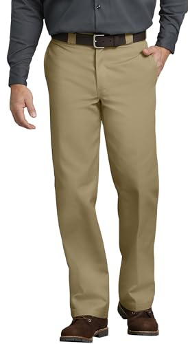 Dickies Men's Original 874 Work Pant Workwear Trousers, Khaki, 34W/32L
