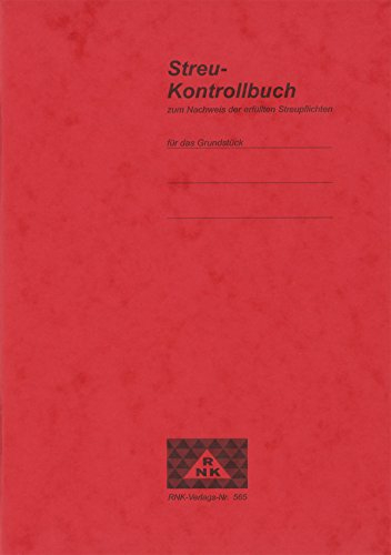RNKVERLAG 565 - Kontrollbuch für den Winterdienst / Streudienst, 24 Seiten, DIN A5