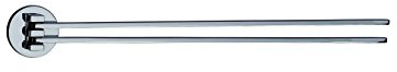 Smedbo LK326 Loft Handtuchhalter 2-armig Messing/Kupfer/Zink silber 44 x 5,5 x 5,5 cm