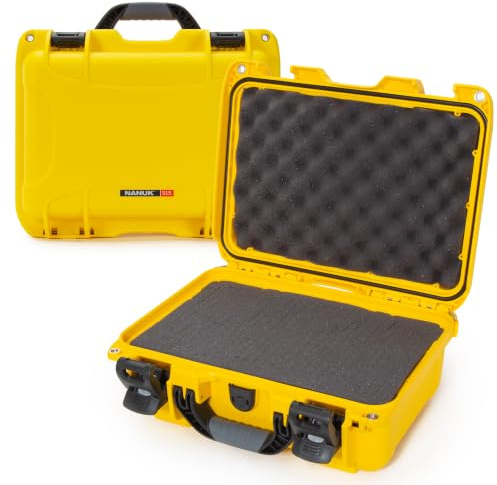 Nanuk 915 Hartschalenkoffer, wasserdicht, mit Schaumstoffeinlage, Gelb