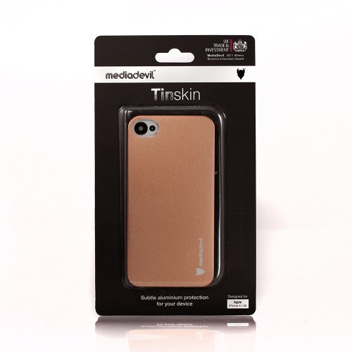 MediaDevil iPhone 4/4S Case (Copper) - Tinskin Aluminium Metal Back Cover Case