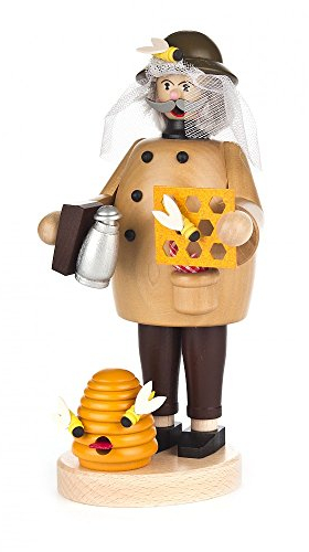 PeWo Räuchermännchen Imker - Original Erzgebirge Räucherschale, 21 cm, Holz