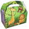Geschenkboxen Safari mit lustigen Tieren zum falten aus Pappe 12 Stück für Kindergeburtstag und Mottoparty