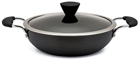 Zinel 4170 Non-Stick Wok with Hard Anodised Induction Base, Grey, 24 cm
