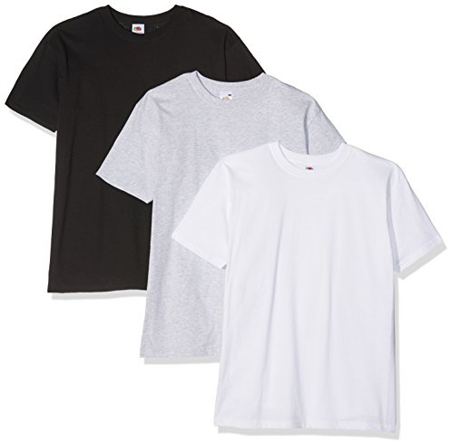 Fruit of the Loom Men's Super Premium Short Sleeve T-Shirt Pack of 3