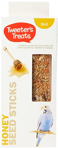 HappyPet Tweeter's Treats Seed Sticks for Budgies, Honey, packaging may vary