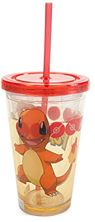 Pokemon Charmander 18oz Carnival Cup w/ Floating Confetti Pokeballs