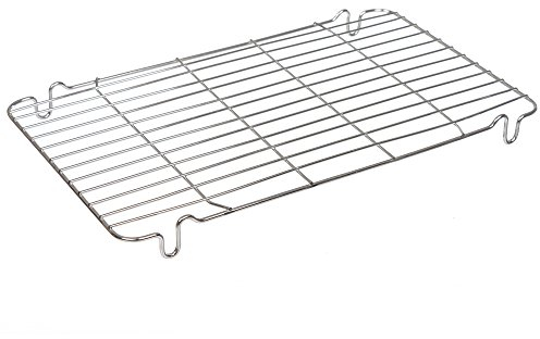Invero® Universal Stainless Steel Grill Pan Griddle Oven Cooker Rack Tray Shelf Suitable for Most Ovens 320mm x 184mm