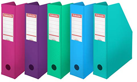 Esselte, porte-revues PVC, Dos de 7 cm, A4, Assorti Mode, Lot de 10, 20904