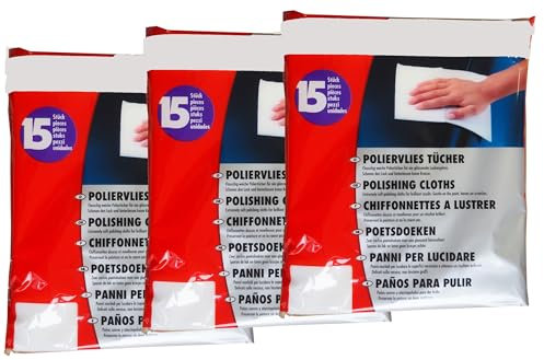 Preisjubel 45 x PolierVlies Tücher, Poliertuch, Vliestuch, Autopflege, Lackpflege